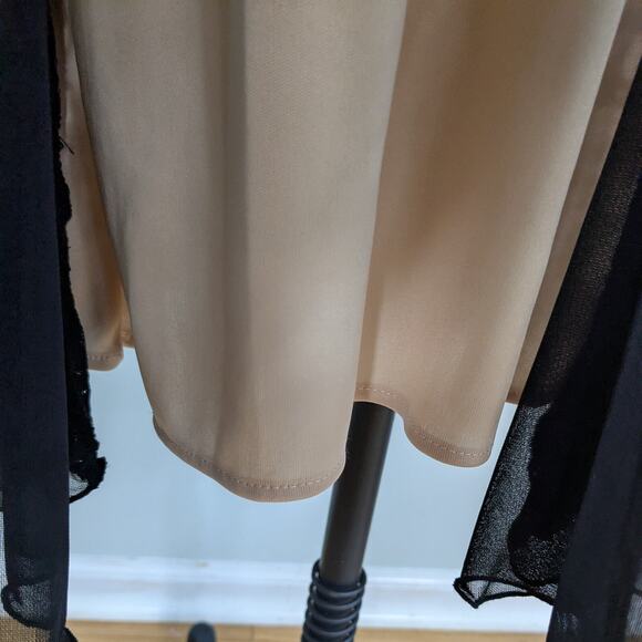 Vintage Betsy Adam Lace Prom Dress Midi Gown 8 Black Y2K Fairy Goth Babydoll - Picture 9 of 10